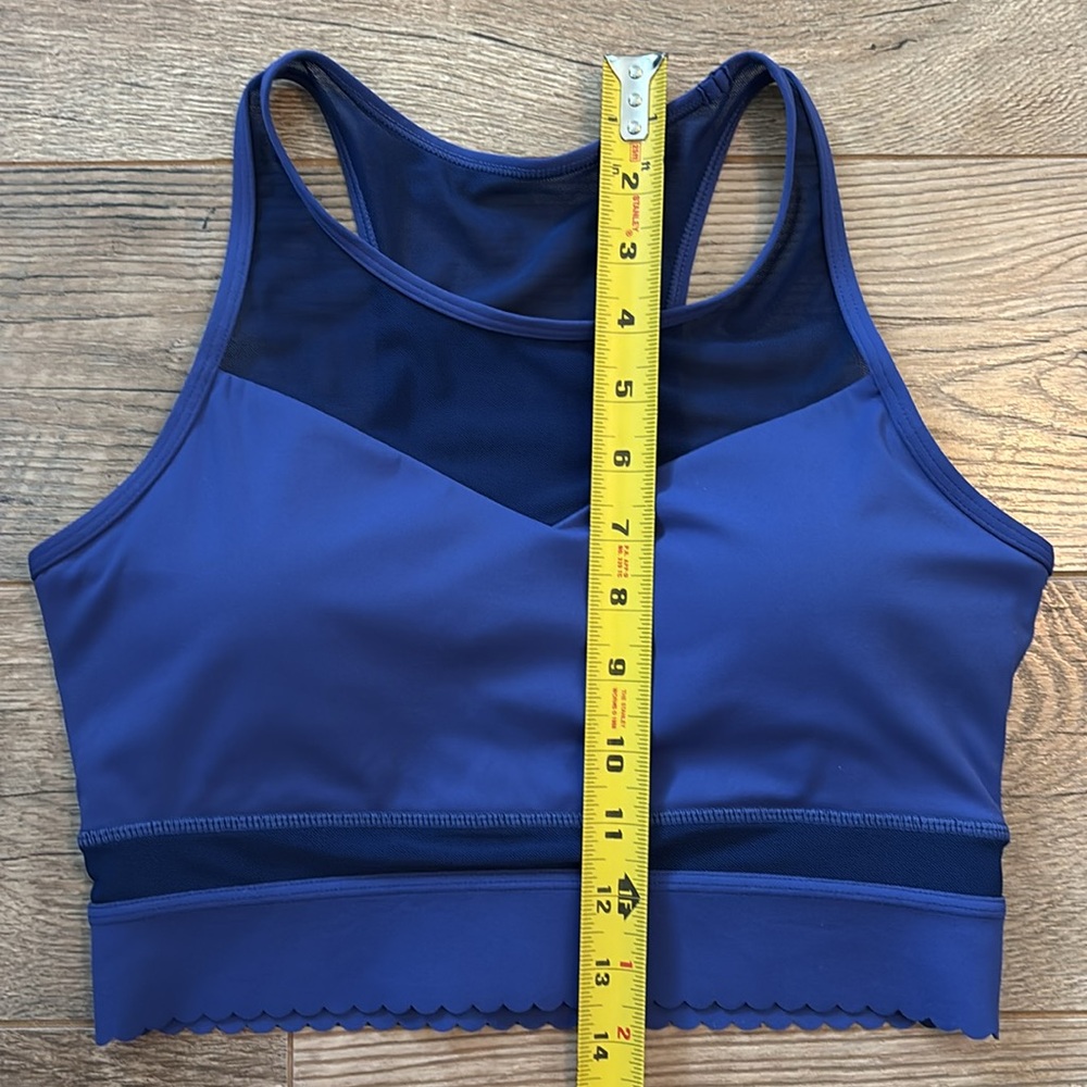 Zyia Active Size Small All Star Purple Scalloped Edge Mesh Paneled Sports Bra - Picture 4 of 5